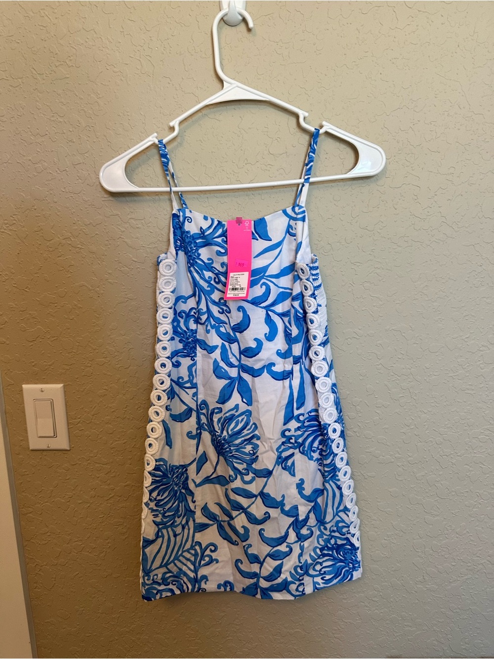 Lilly Pulitzer Blue and White Floral Shell Dress